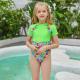 Green Stitching Girls Swimming Suits Split Bikini Children'S Fashion Swimsuit