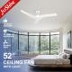 Remote Control Plastic Dimmable LED Ceiling Fan Color Changing Lighting