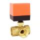 Three-Way Structure Brass Electric Ball Valve for Central Air Conditioning Fan Coil