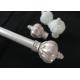 Modern No Drilling White One Inch Curtain Pole Finials