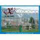 Professional Razor Blade Wire , Security Barbed Wire PVC Coated Steel