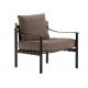 Flou Iko Fiberglass Arm Chair With Tubular Steel Frame / Leather Straps Back