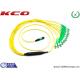 MPO APC to 12 FC APC Fibre Optical Patch Cable / 12 Cores Optical Fiber Jumpers