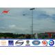 10m Single Arm Solar Street Light Pole Specification / Design Garden Lighting Pole