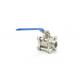 Forged Stainless Steel Valves Hygienic Ball Valves 3pcs Body Heat Resistance