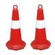 Flexible Road Safety Cones PE Traffic Warning Cones Reflective 33 X 33cm Base
