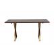 Modern Family Iron Wooden Top MDF Dining Table Grey