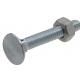 Zinc Grade 8.8 Threaded Stud Bolts SGS Flat Stainless Steel Carriage Bolts