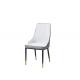 Modern Stainless Steel Leather Padded Dining Chairs