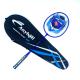 Blue LightWeight Steel Iron Carbon Fiber Badminton Racket For Training Use