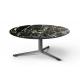 Custom Size Marble Top Table Ash Color , Metal Round Table Modern Design