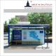 Anti Corrosive WiFi Solar Bus Shelter ISO14001 With Light Box