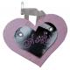 Double Heart Personalized color Hang Tags Ribbon Closure For jewlery