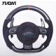 High Durability Audi Carbon Fiber Steering Wheel With Red Stitching