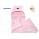 Light Pink Baby Girl Plush Blankets , 100% Polyester Chenille Warm Baby Blanket