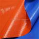Blue Orange Color Poly Tarpaulin Rolls LDPE Coating Surface Dealing for Truck Cover