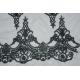Black Guipure Lace Trimming  Embroidery Lace edge H19.5cm* L20cm Repeat