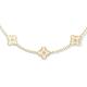 VCA Vintage Alhambra necklace 10 motifs yellow gold round diamonds 10 flowers