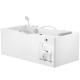 Bathroom 1700 Freestanding Bath 180L Capacity Bubble Surfing Massage