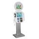 Bar-code Scanner and Fingerprint Reader Wifi Free Standing Kiosk for Internet / Information Access