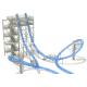 Adventure magic loop fiberglass water slides for outdoor water park games /