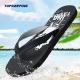 Classic Black Summer Beach Flip Flops For Man Custom Logo