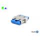 SM SC UPC Duplex Metal Fiber Optic Adapter With Flange 0.2dB Low Insertion Loss