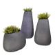 Solid Fibreglass Plant Large Green Planter Pots For Hotel Decoration 3pcs/Set  49*45*90cm