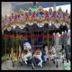 RGB lights Fiberglass Carousel For Sale 16seats With Animals Amusement Park Carousel