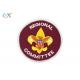 Red Color Round Personalised Embroidered Badges Clothing Patch For Boy Scout