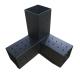 Black Q235B Pergola Brackets for 4x4Woodworks Modular Modern DIY Pergola Hardware Kit