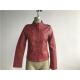 Ladies' Red Pleather Jacket With Epaulets And Branded Poppers On Shoulder LEDO1717