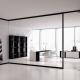 Flexible Glass Partition Wall Aluminum Frame Soundproof Office Partitions