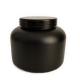 1250ml Round Fat Plastic Large Wide Mouth Canister Black Storage Jars For Pet Food