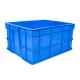 Solid Box Heavy Duty Plastic Stackable Storage Moving Crate with Customized Logo