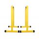 Yellow Outdoor Parallel Bar Dips Equipment Iron Tube Material Easy Installation