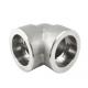 Stainless Steel Forged Pipe Fittings 90 Degree Socket-Weld Elbow LR/SR Radius B16.11