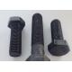 Hex Bolt Carbon Steel Grade 8.8 M10 1/2'' ASTM A193 A194 Black Oxide Coating Heavy-Duty Construction