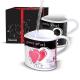 280ml Ceramic coffee mugs for couples / create heart shaped handle mug