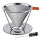 Reusable Cone Shaped Wire Mesh Coffee Filter Stainless Steel 304 Made