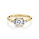 RD 4mm Round Natural Diamond Ring , Claw Setting 18k Gold Wedding Band