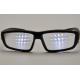 Promotional Plastic Diffraction Grating Film Glasses With Black Frame