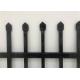 2.1m*2.4m Pressed spear top security Steel fencing with Punched Tube Rails 45mmx45mm x 1.80mm black powder steel fence