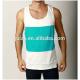 Wholesale customized printed cotton tank tops for men gym tank top