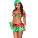 Sexy Green Red Adult Christmas Costumes For Women Game Uniformsl