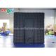 Event Booth Displays Black Two Doors Cube Inflatable Photo Booth With Air Blower Attractive