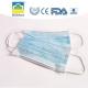 Light Blue 3 Ply Face Mask , Earloop Type Cotton Surgical Face Masks