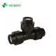 Black Color PP Compression Pipe Fitting Plastic Tee for Thread Connecting Irrigation