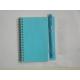 Hard cardboard cover spiral notebook with ballpen Stationery Sets