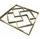 Customized Titanium Gold Stainless Steel Metal Fabrication Geometric Abstract Wall Sculpture Art